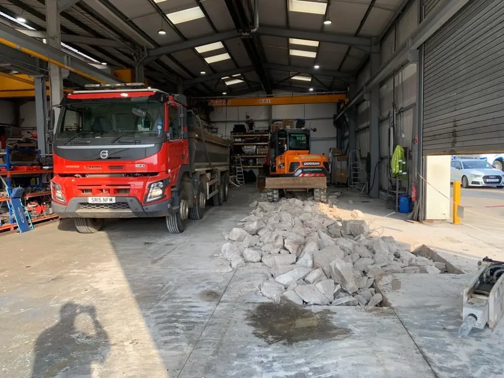 Inspection pit installation, photo