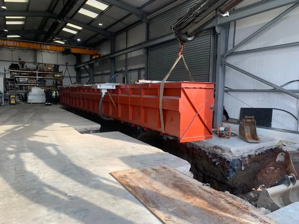 Inspection pit installation, photo