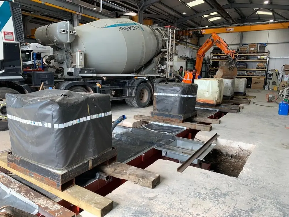 Inspection pit installation, photo