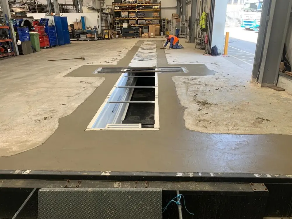 Inspection pit installation, photo