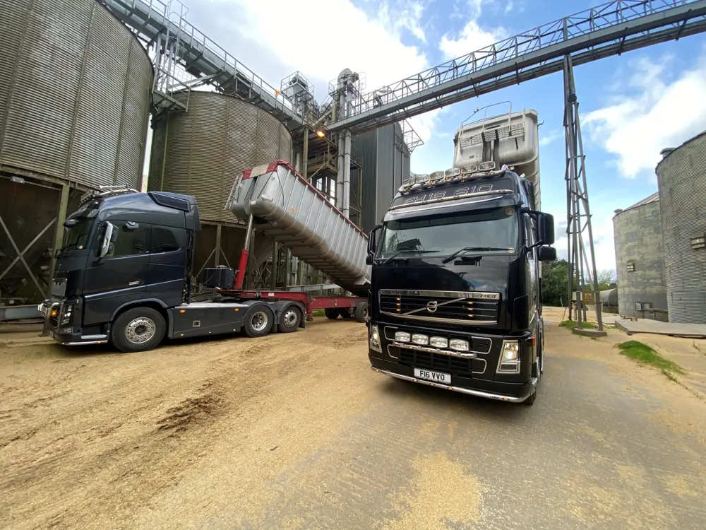 Lorry at the grain store