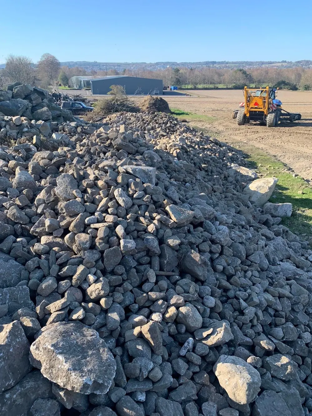 Agricultural services / stone raking, photo